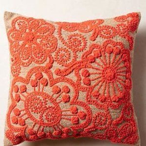 New Coral/Orange Anthropologie Costilla Throw Pill